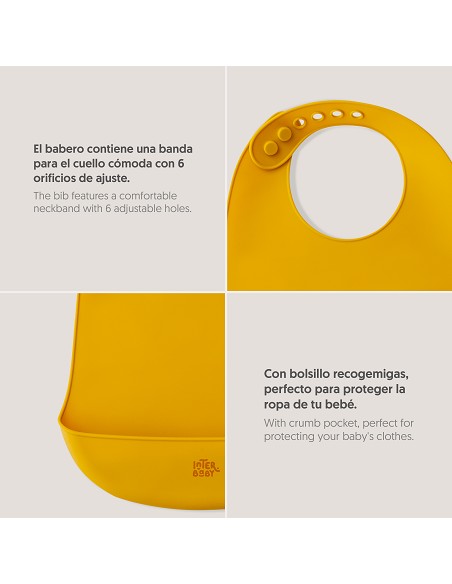 Babero Silicona Ocre Tierra