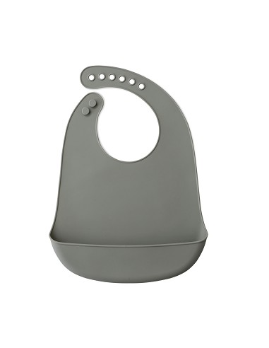 Babero Silicona Gris Petroleo