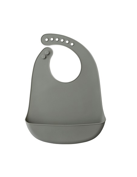 Babero Silicona Gris Petroleo