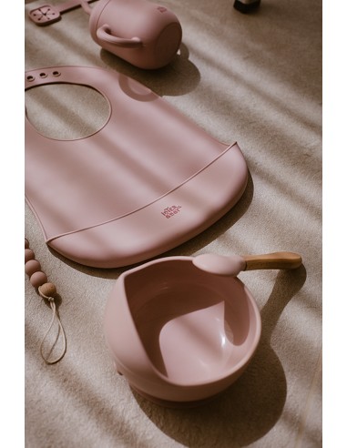 Babero Silicona Gris Petroleo