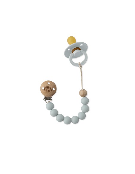 Chupetero Silicona Azul Grisaceo