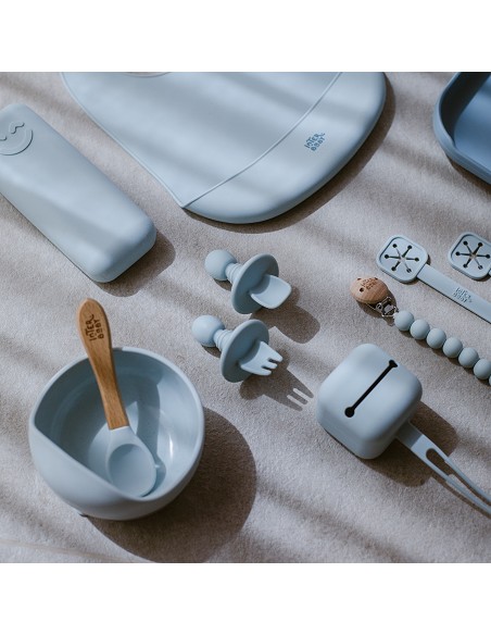 Portachupete  Silicona Azul Grisaceo