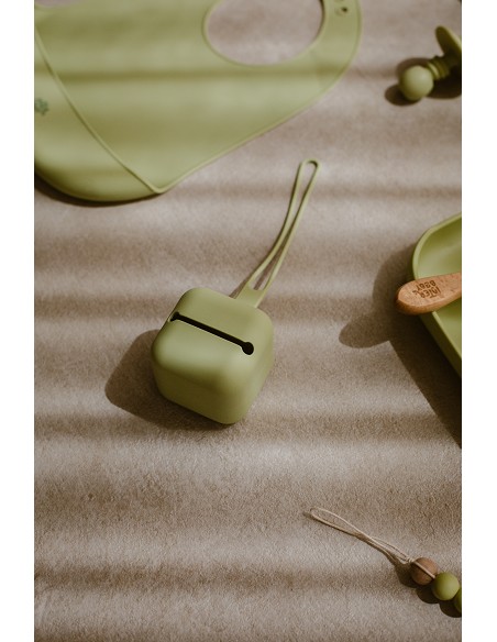 Portachupete  Silicona Azul Grisaceo