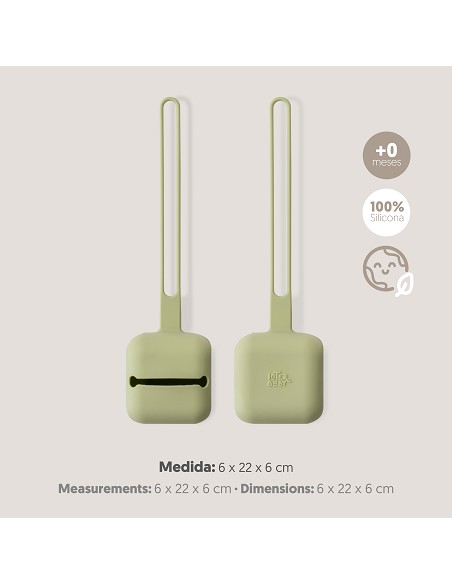 Portachupete  Silicona Verde Oliva