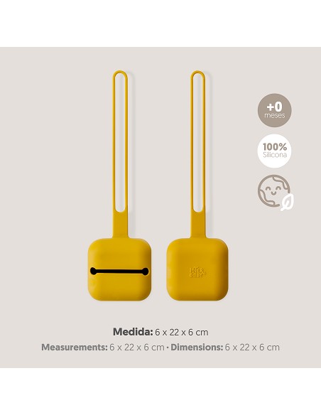 Portachupete  Silicona Ocre Tierra