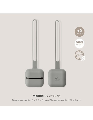 Portachupete  Silicona Gris Petroleo