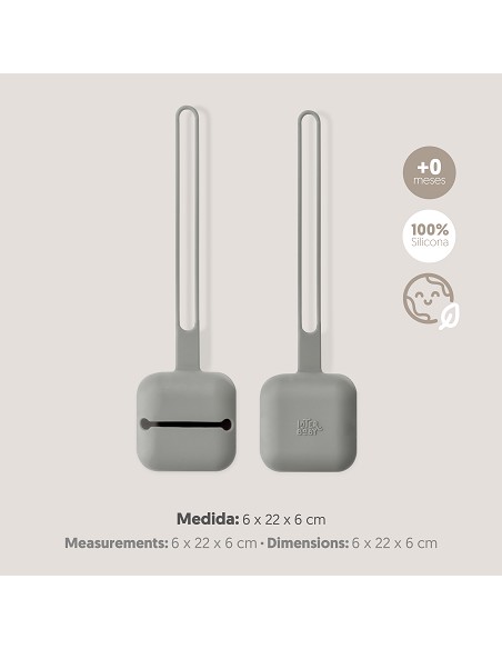 Portachupete  Silicona Gris Petroleo