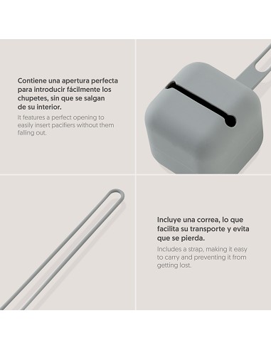 Portachupete  Silicona Gris Petroleo