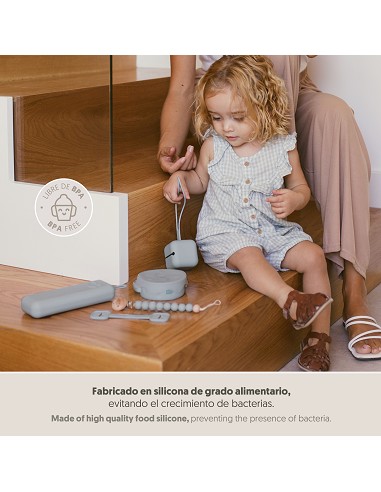 Portachupete  Silicona Gris Petroleo