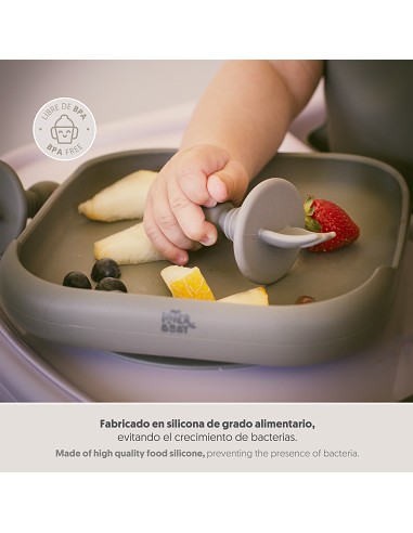 Plato Llano de Silicona Azul Grisaceo