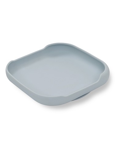 Plato Llano de Silicona Azul Grisaceo