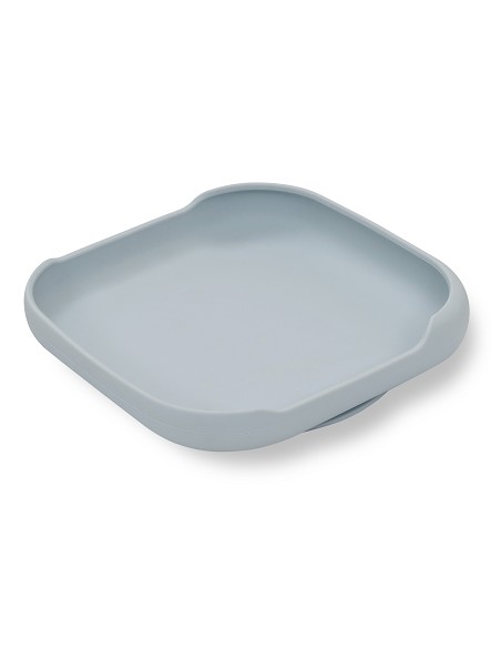 Plato Llano de Silicona Azul Grisaceo