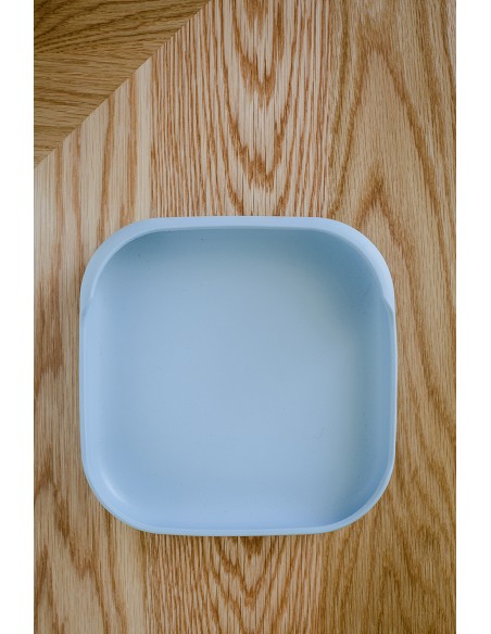 Plato Llano de Silicona Azul Grisaceo