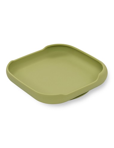 Plato Llano de Silicona Verde Oliva