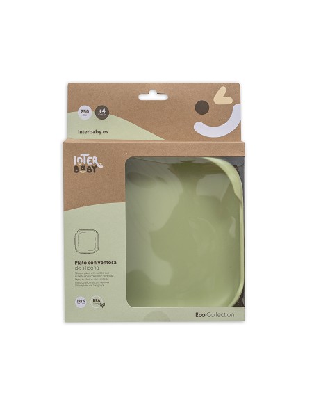 Plato Llano de Silicona Verde Oliva