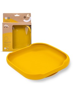 Plato Llano de Silicona Ocre Tierra