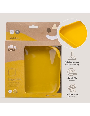 Plato Llano de Silicona Ocre Tierra