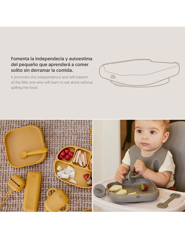 Plato Llano de Silicona Ocre Tierra