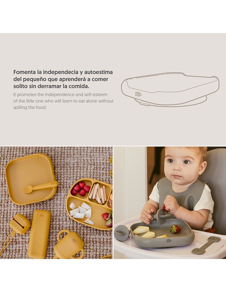 Plato Llano de Silicona Ocre Tierra