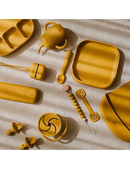 Plato Llano de Silicona Ocre Tierra