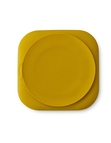 Plato Llano de Silicona Ocre Tierra