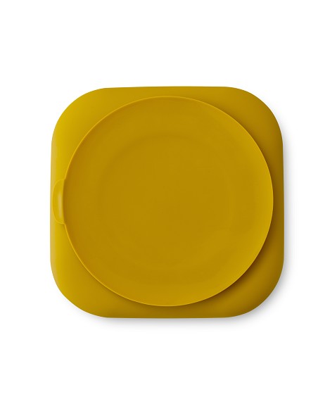 Plato Llano de Silicona Ocre Tierra