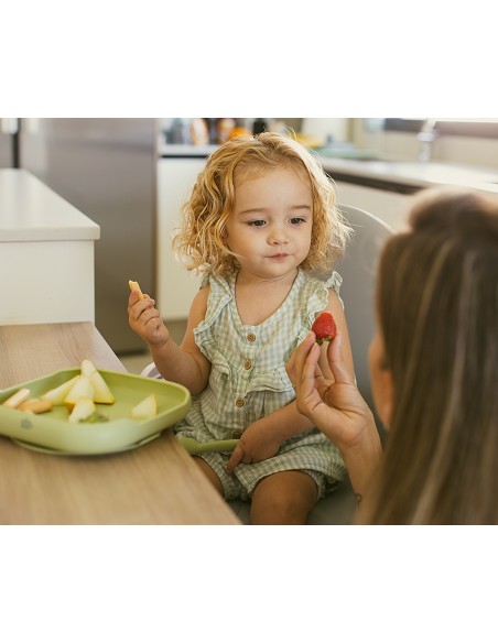 Plato Llano de Silicona Ocre Tierra