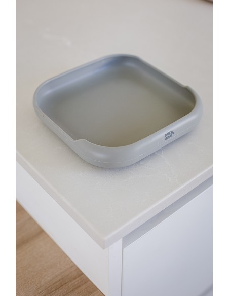 Plato Llano de Silicona Gris Petroleo