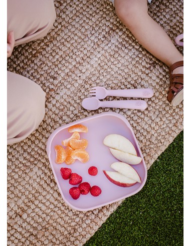 Plato Llano de Silicona Gris Petroleo