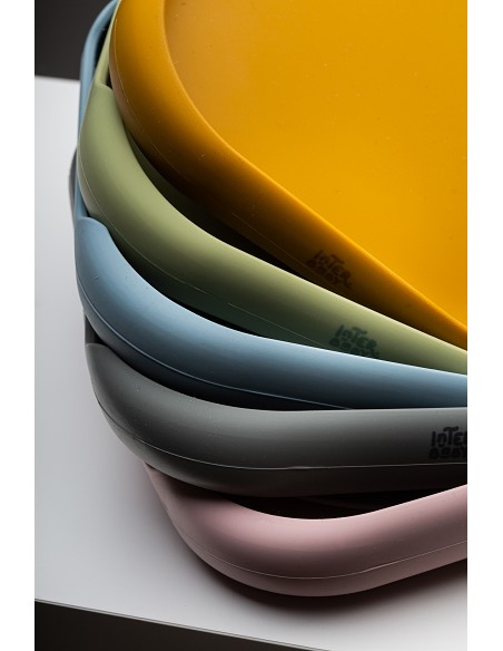 Plato Llano de Silicona Gris Petroleo