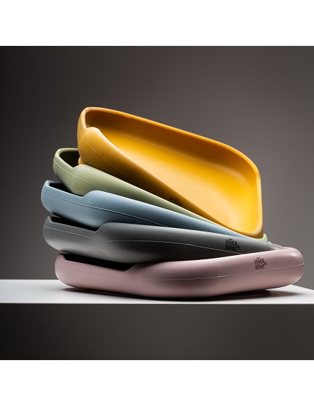 Plato Llano de Silicona Gris Petroleo