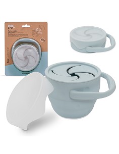 Porta Snacks de Silicona Azul Grisaceo