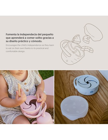 Porta Snacks de Silicona Azul Grisaceo