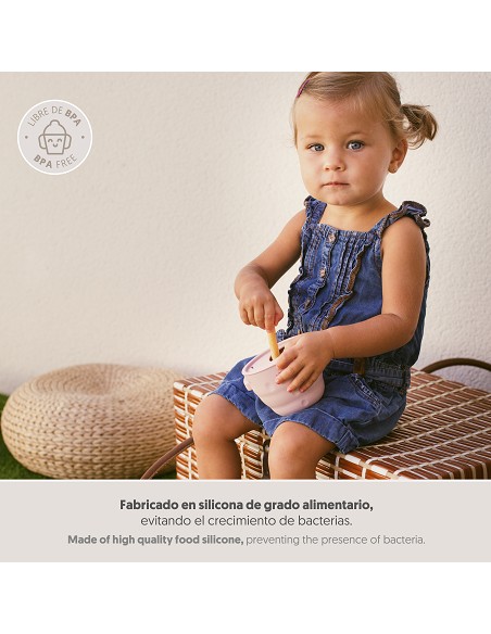 Porta Snacks de Silicona Azul Grisaceo