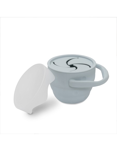 Porta Snacks de Silicona Azul Grisaceo