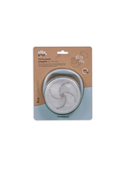 Porta Snacks de Silicona Azul Grisaceo