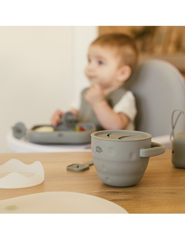 Porta Snacks de Silicona Azul Grisaceo