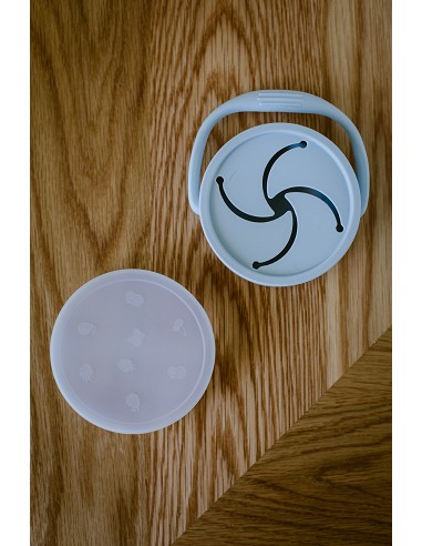 Porta Snacks de Silicona Azul Grisaceo