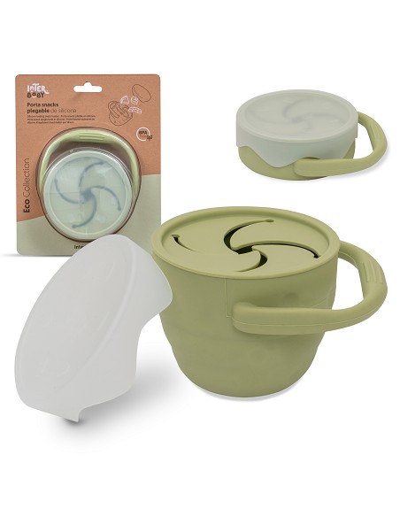Porta Snacks de Silicona Verde Oliva