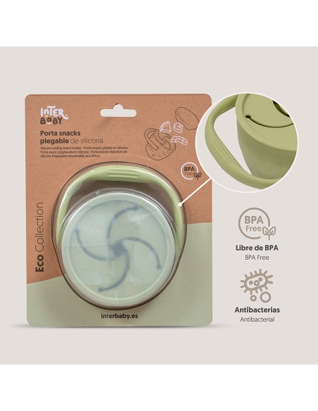 Porta Snacks de Silicona Verde Oliva
