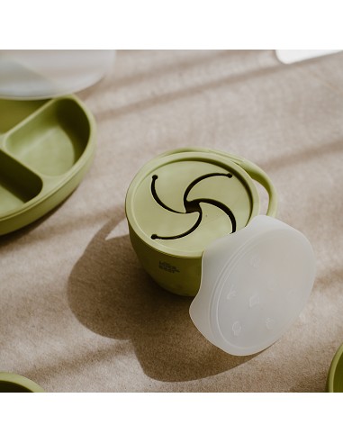 Porta Snacks de Silicona Verde Oliva