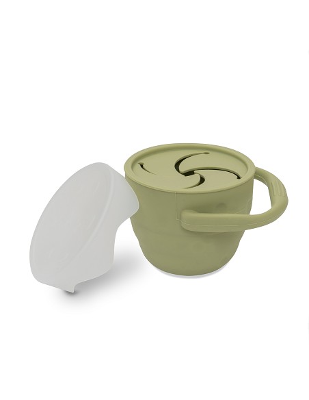 Porta Snacks de Silicona Verde Oliva