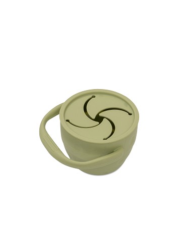 Porta Snacks de Silicona Verde Oliva