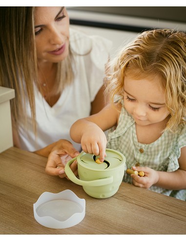 Porta Snacks de Silicona Verde Oliva