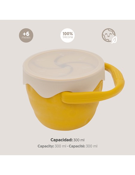 Porta Snacks de Silicona Ocre Tierra