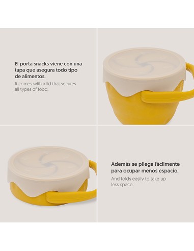 Porta Snacks de Silicona Ocre Tierra