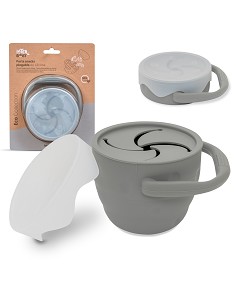 Porta Snacks de Silicona Gris Petroleo