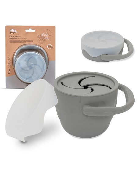 Porta Snacks de Silicona Gris Petroleo