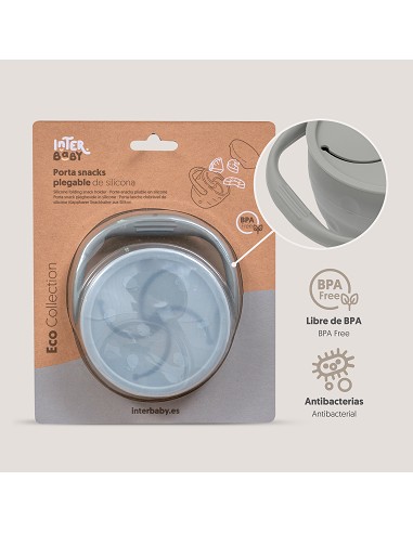 Porta Snacks de Silicona Gris Petroleo