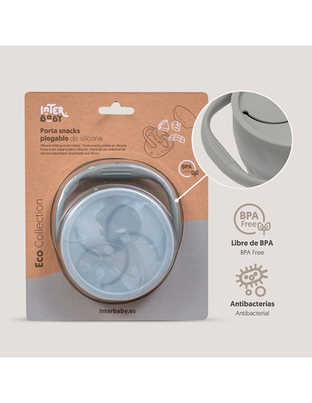 Porta Snacks de Silicona Gris Petroleo